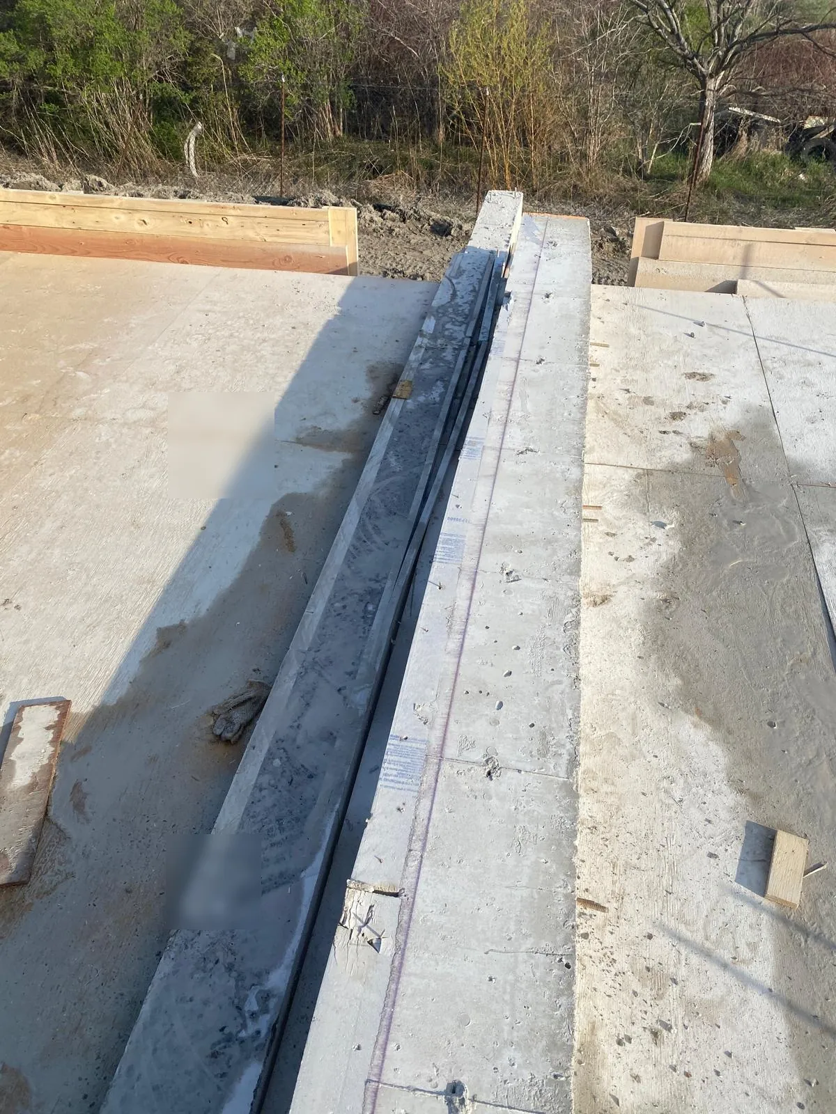 Cut concrete beam section