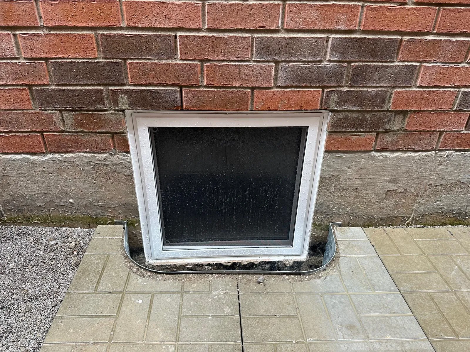Finished egress window installation